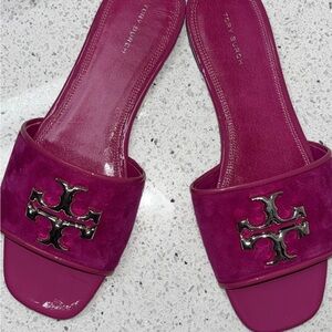 Tory Burch Fuchsia Slide Sandals